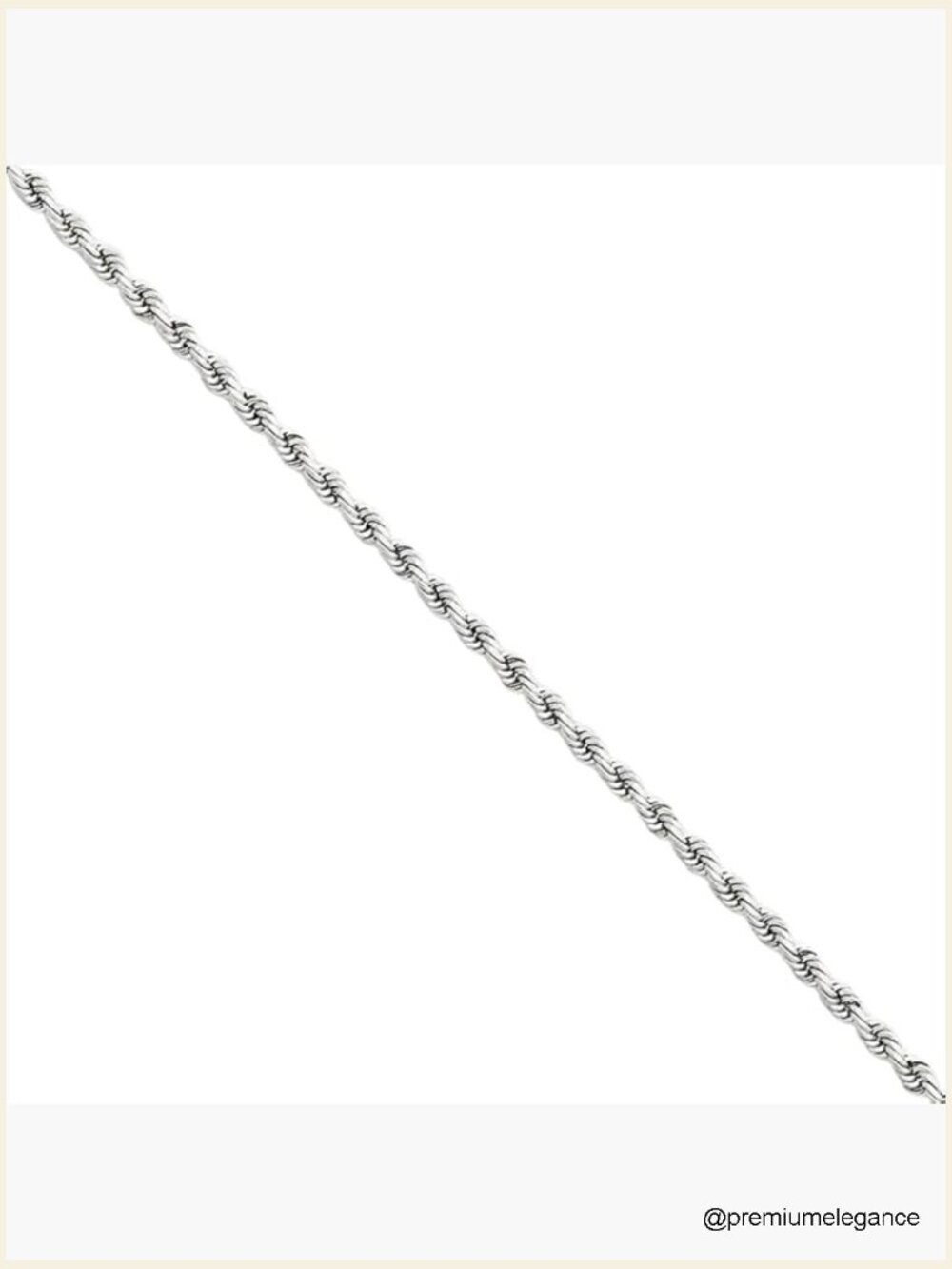 Unisex Rope Chain Bracelet 2mm-6mm 6-9 Inch Lobster Claw Clasp